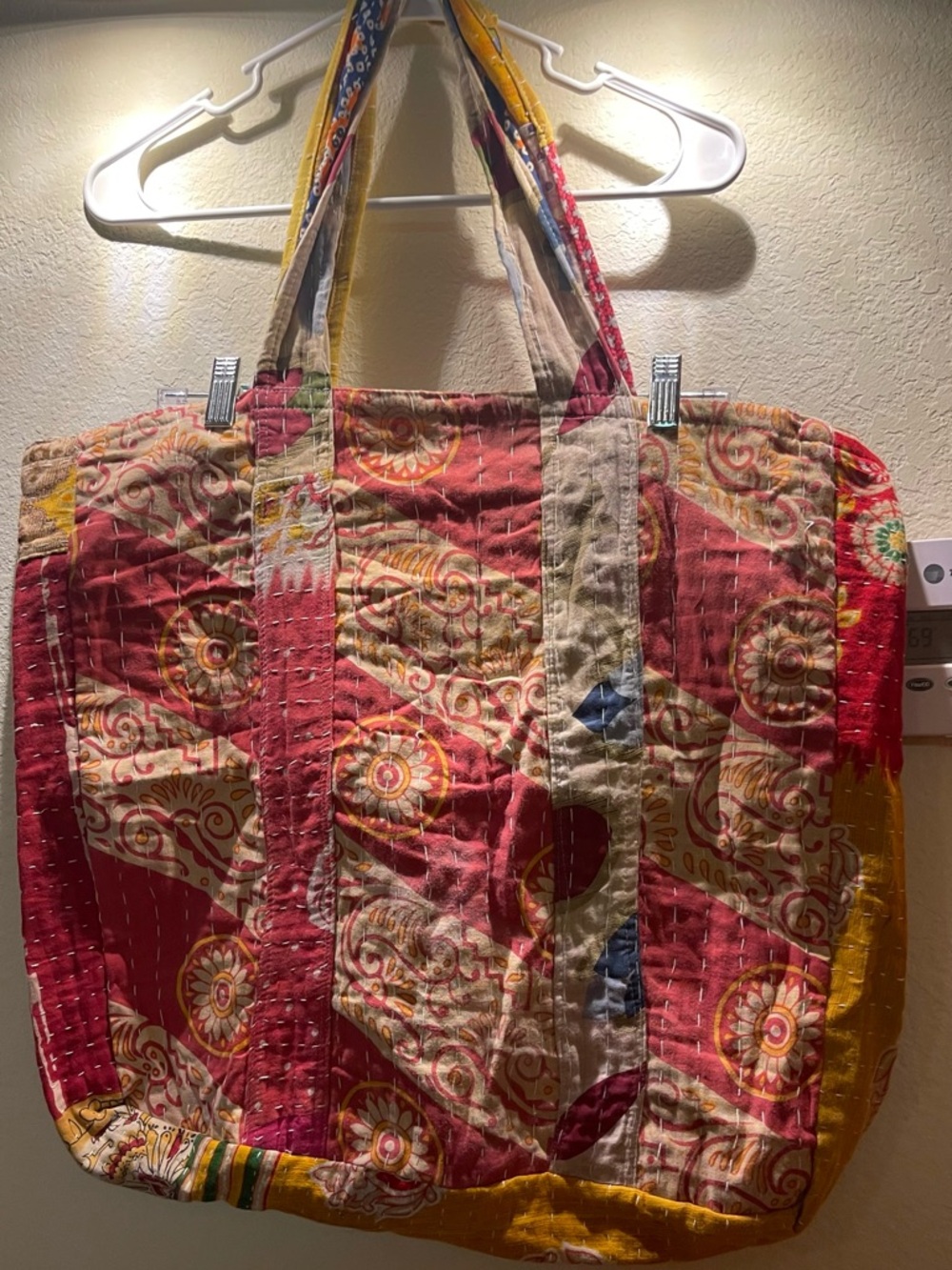 Handmade Kantha Tote Bag NWT One Of A Kind Gorgeous